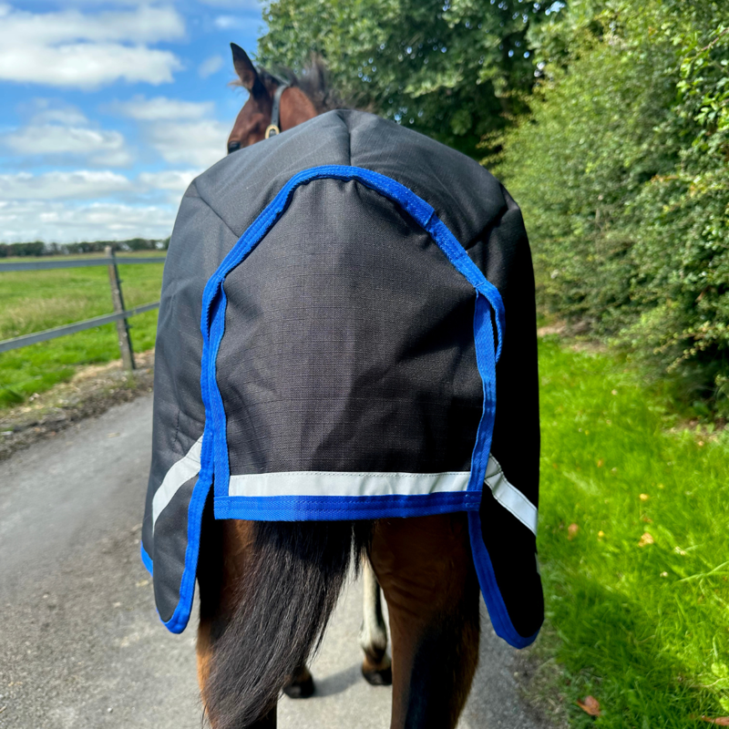 Horseware Amigo Ripstop 900D 50g Foal Turnout Rug - Black/Classic Blue-3