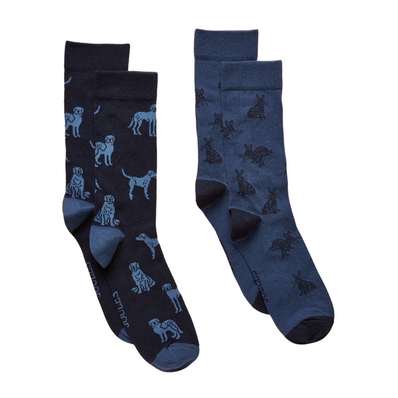 Joules Men's Kingsbury 2 Pack Socks - Blue