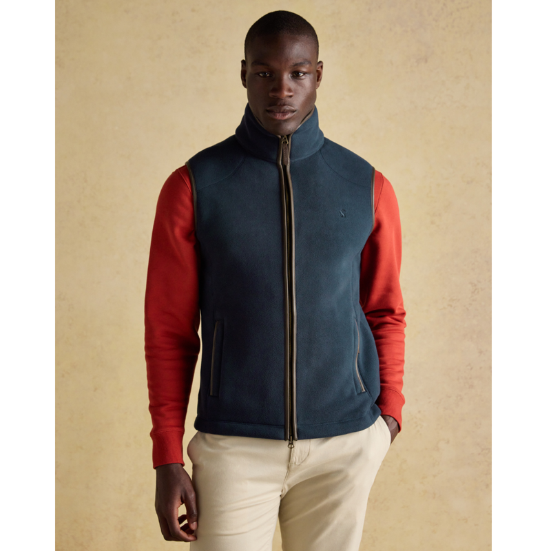 Joules Men's Heritage Fleece Gilet - Navy-5