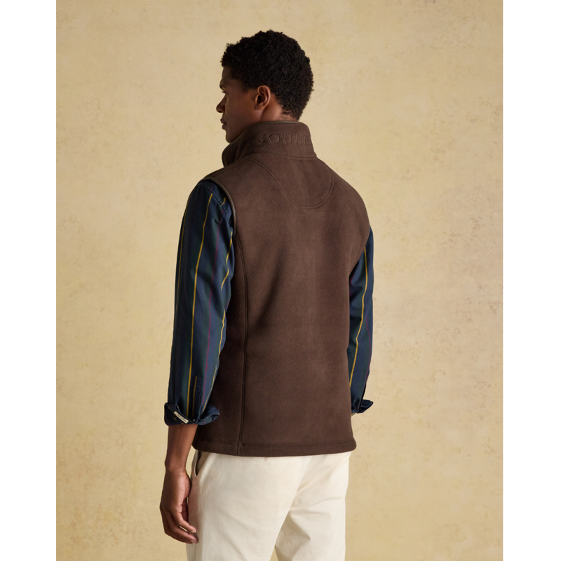 Joules Men's Heritage Fleece Gilet - Brown-2