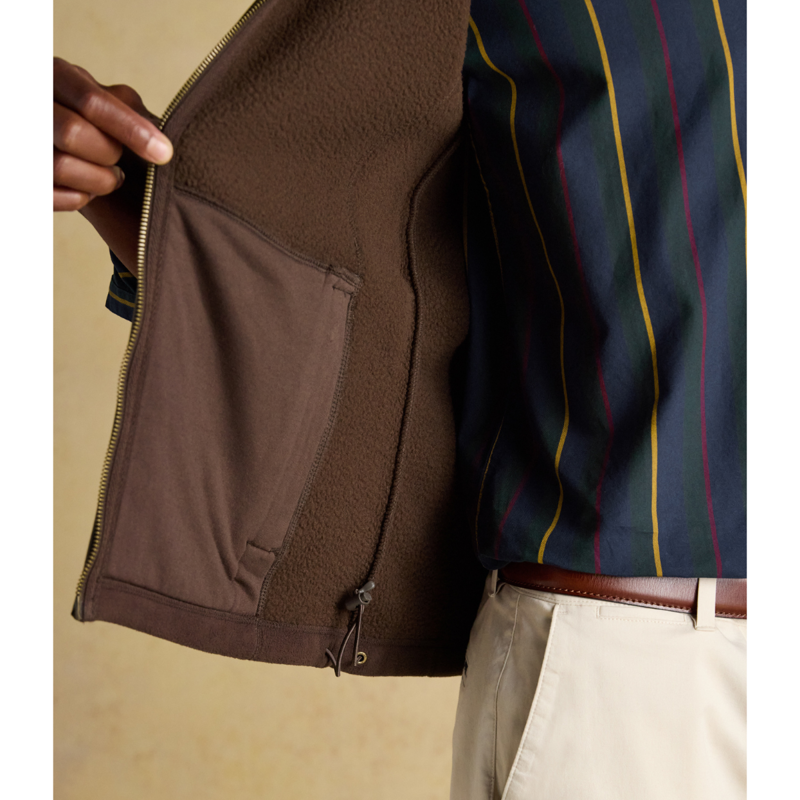 Joules Men's Heritage Fleece Gilet - Brown-3