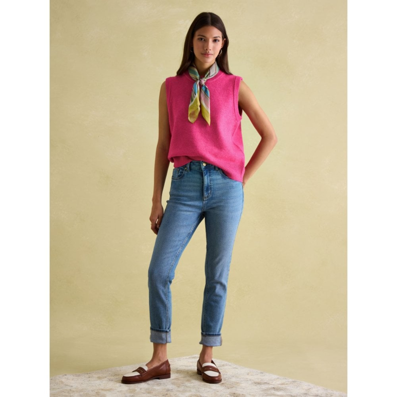 Joules Ladies Holly Knitted Vest - Fuchsia-4