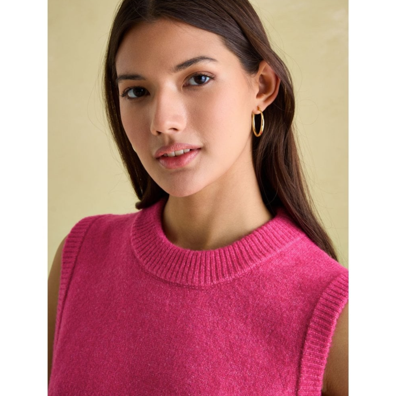 Joules Ladies Holly Knitted Vest - Fuchsia-3