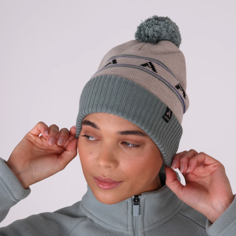 Aubrion React Bobble Hat - Sage/Sand-6