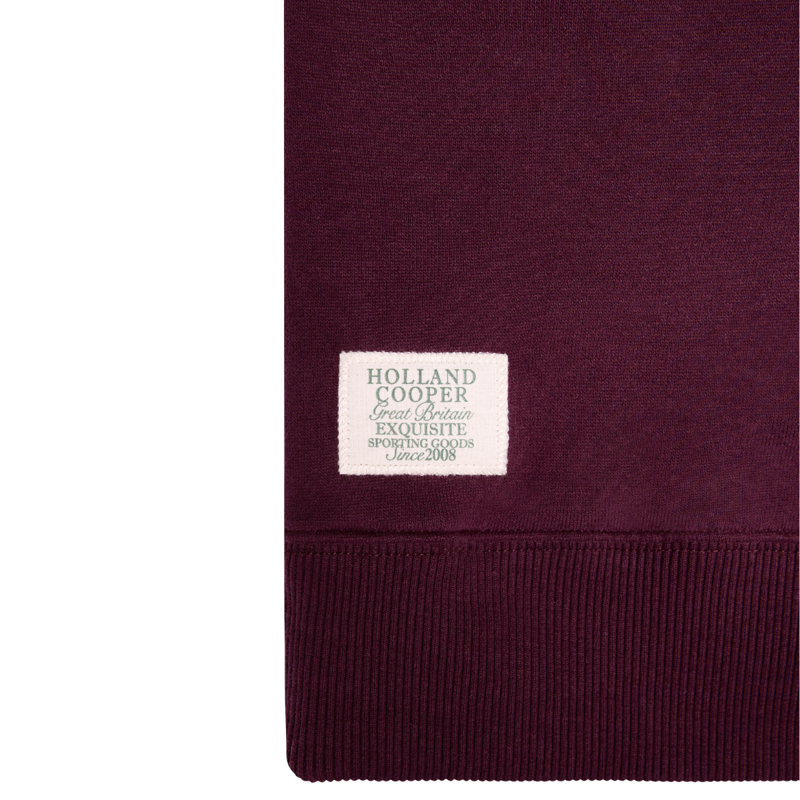Holland Cooper Sporting Goods Zip Henley - Mulberry-7