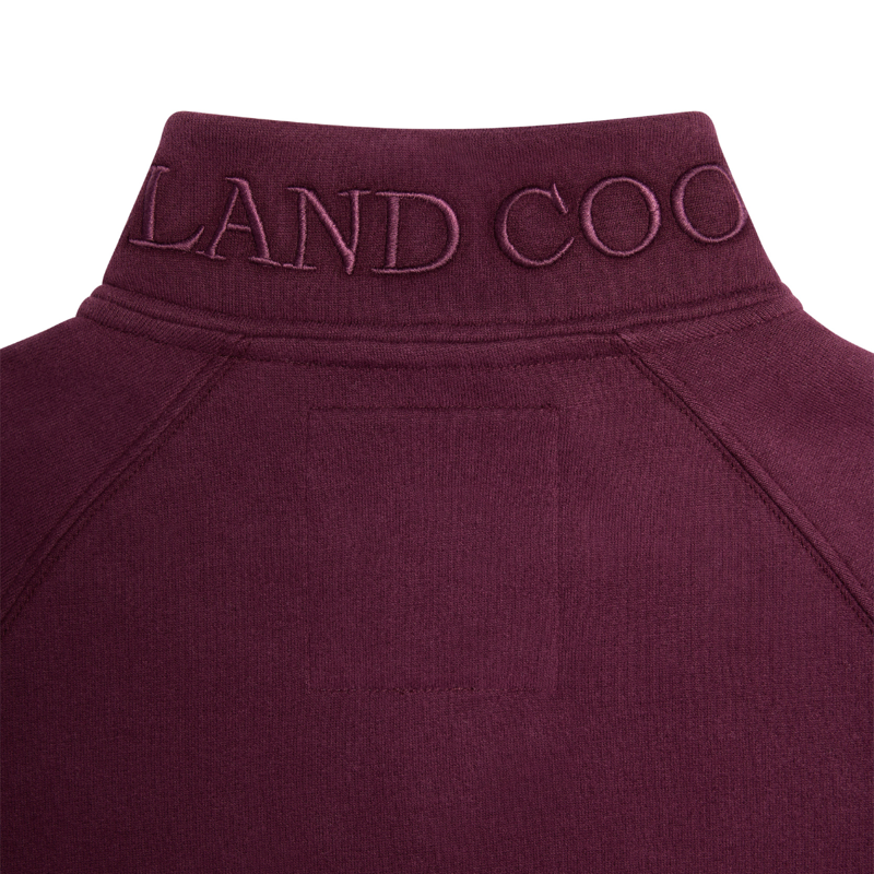 Holland Cooper Sporting Goods Zip Henley - Mulberry-6