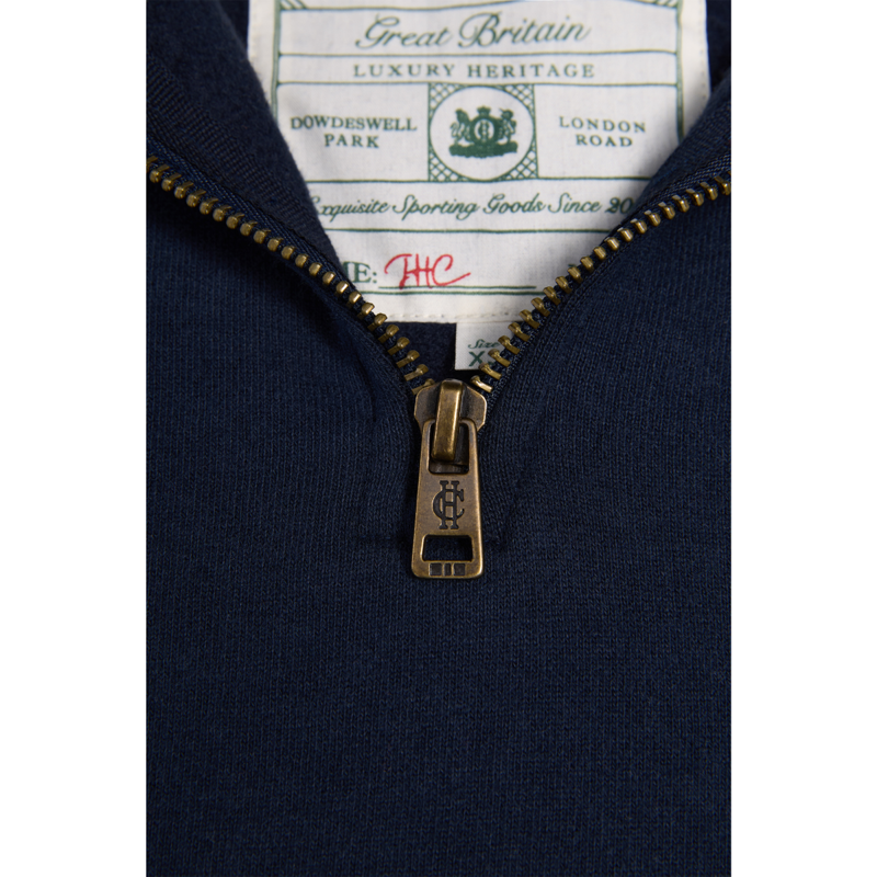 Holland Cooper Sporting Goods Zip Henley - Ink Navy-7