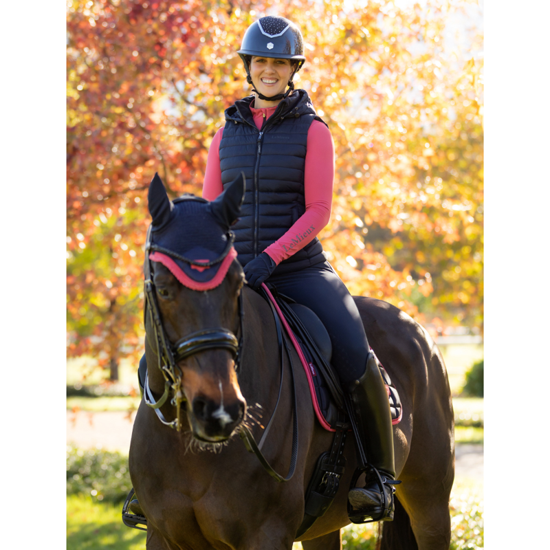 LeMieux Rose Hooded Puffer Gilet - Navy-4