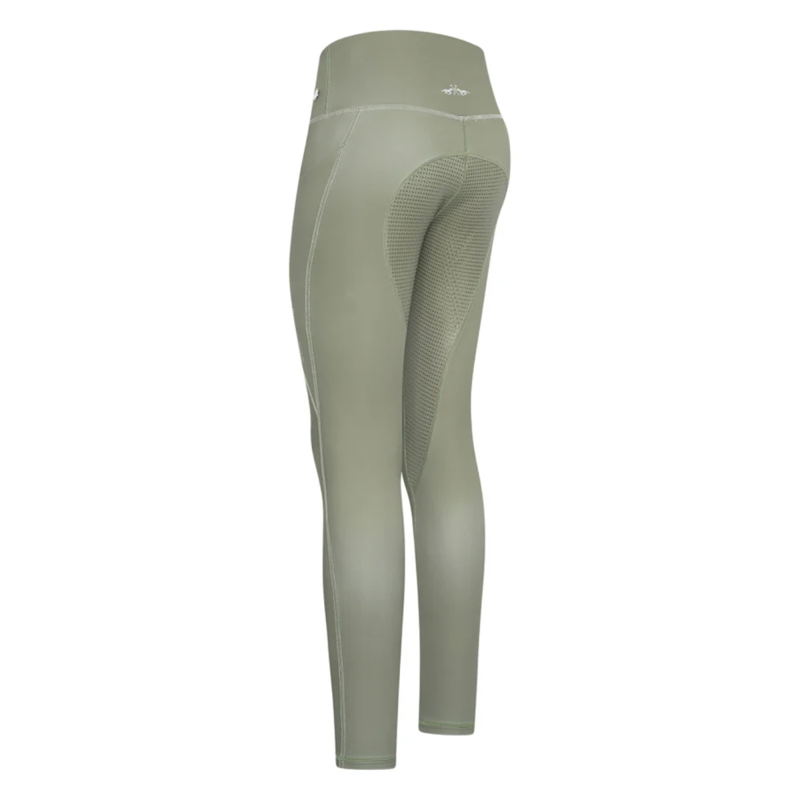 HV Polo Sporty Sue Full Grip Riding Tights - Oil Green-1