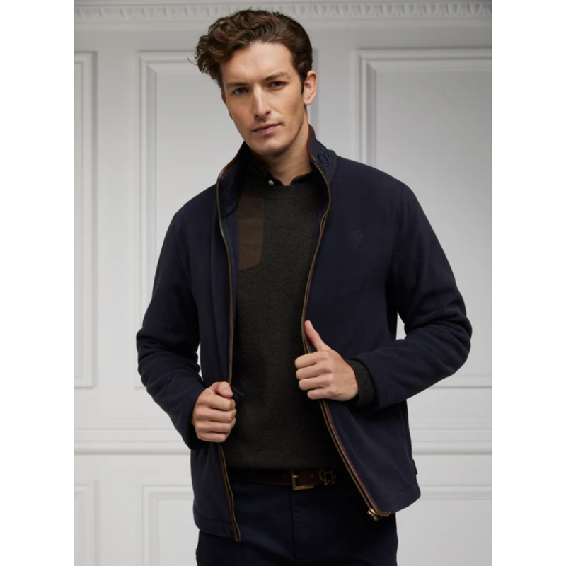 Holland Cooper Men's Country Fleece Jacket - Ink Navy-1