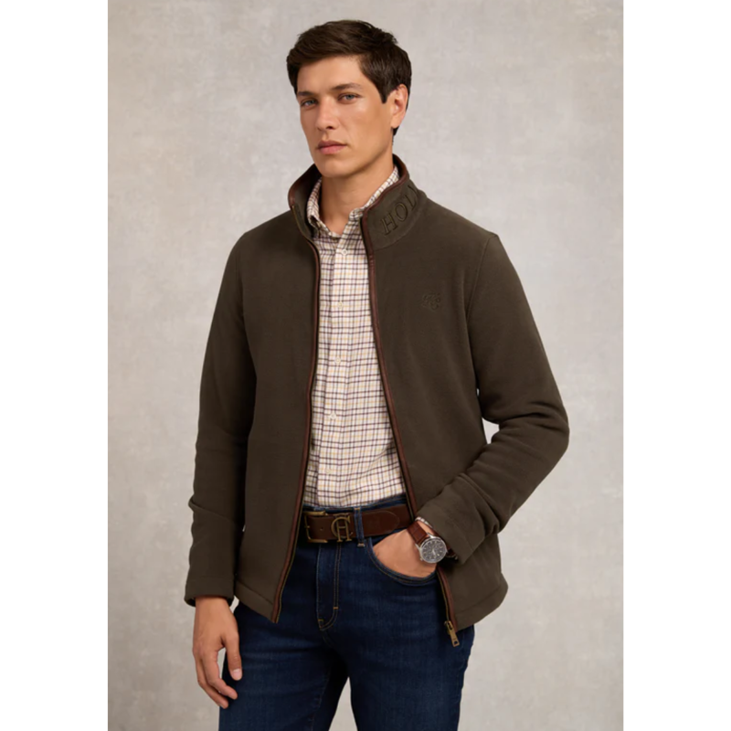 Holland Cooper Men's Country Fleece Jacket - Khaki-1