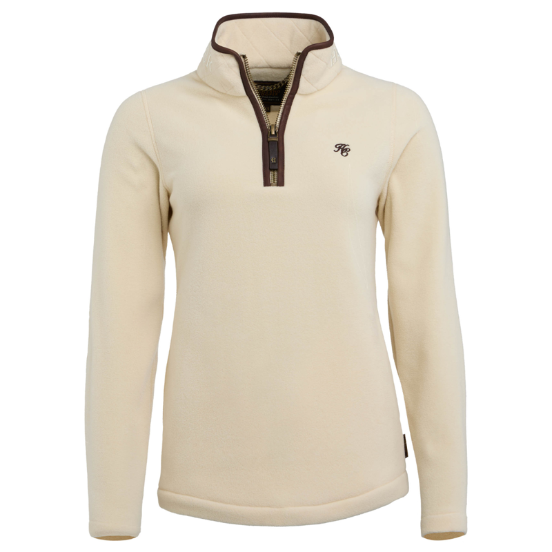 Holland Cooper Country Fleece Quarter Zip - Cream-10