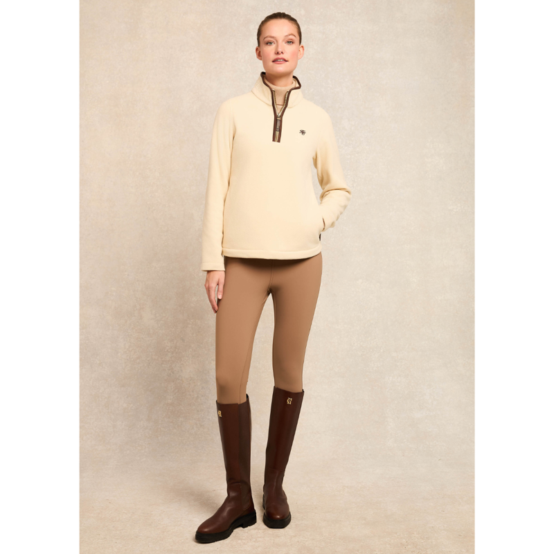 Holland Cooper Country Fleece Quarter Zip - Cream-5