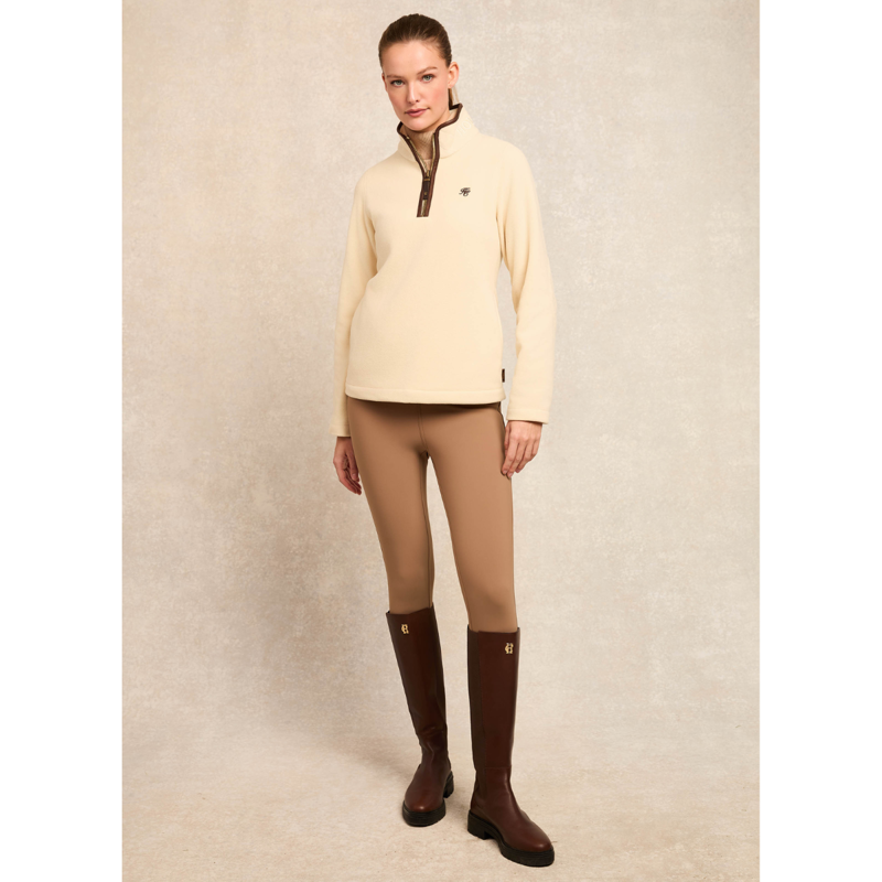 Holland Cooper Country Fleece Quarter Zip - Cream-4