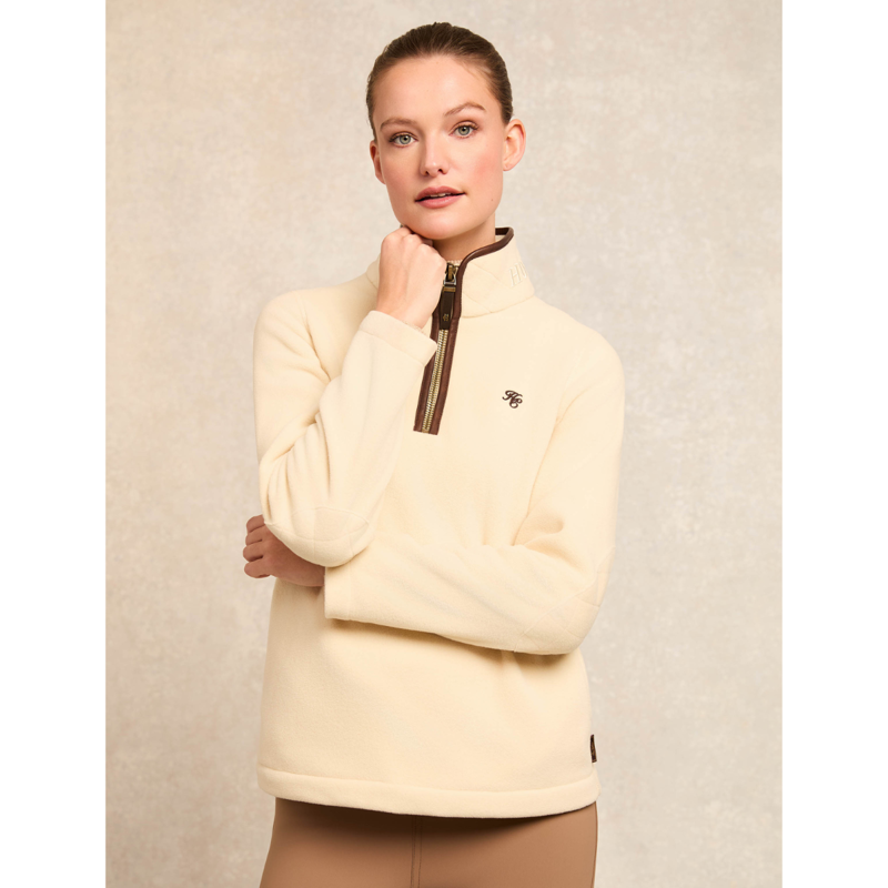 Holland Cooper Country Fleece Quarter Zip - Cream-2