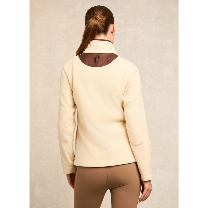 Holland Cooper Country Fleece Quarter Zip - Cream-3