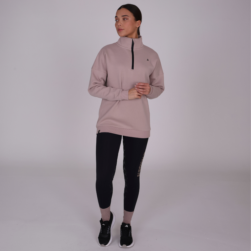 Aubrion React Half Zip Sweatshirt - Sand-4