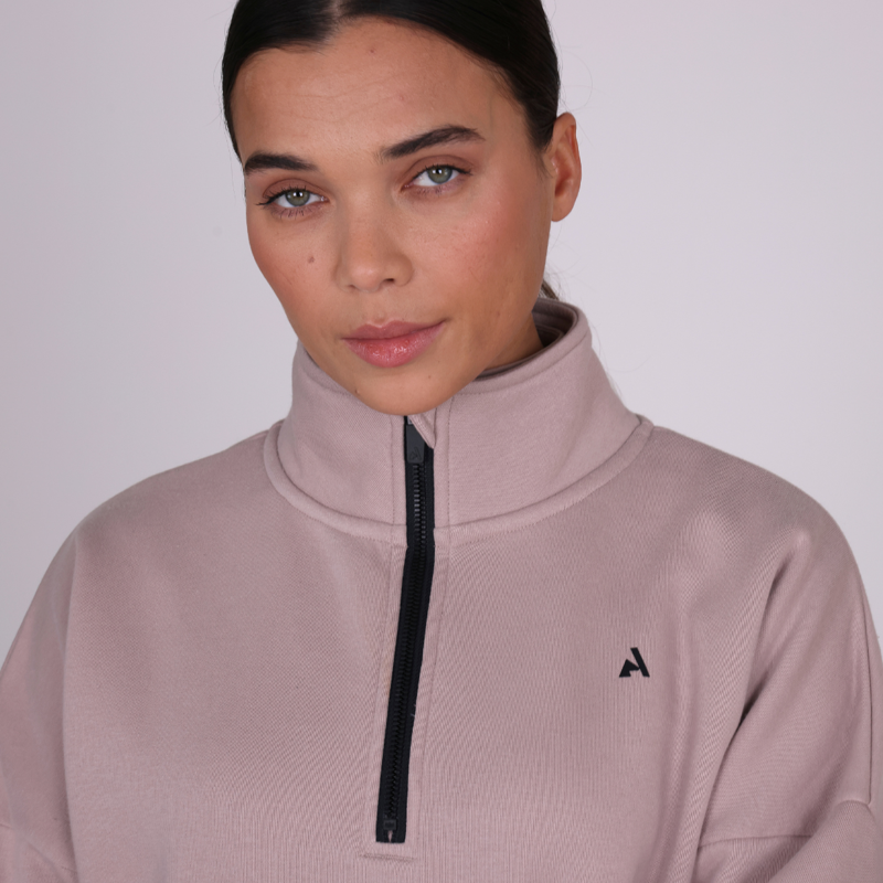 Aubrion React Half Zip Sweatshirt - Sand-6