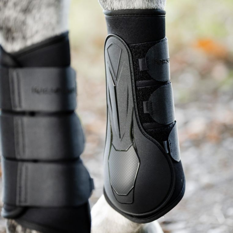 Horseware Classic Brushing Boots - Large - Black/Black-3