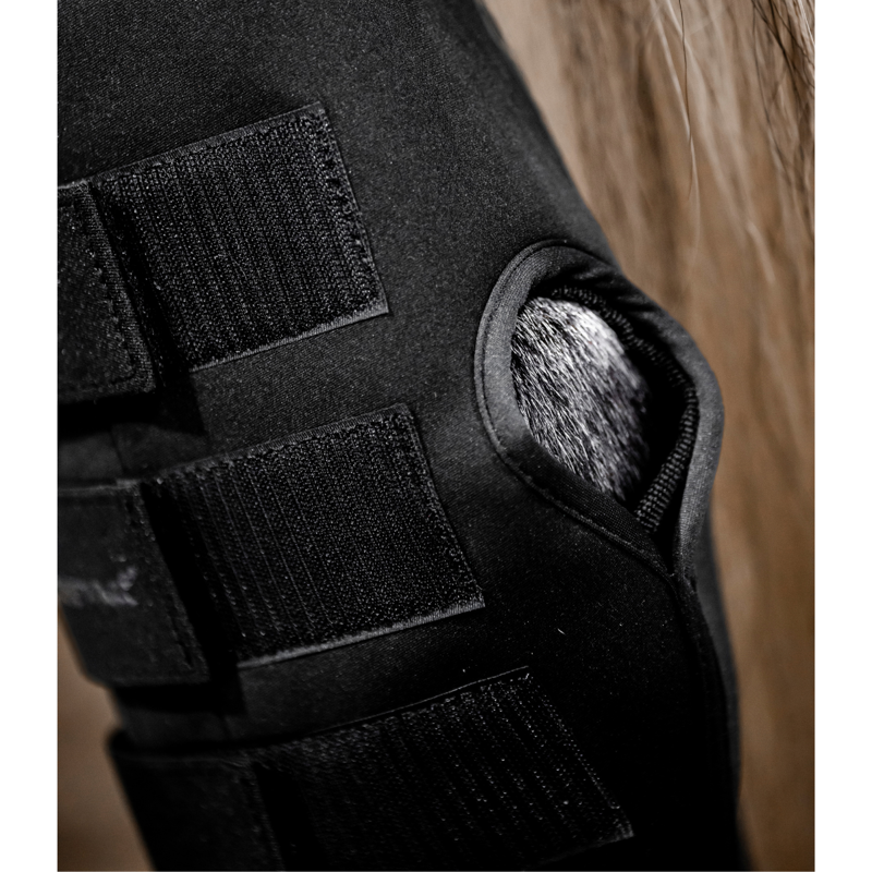 Horseware Ice Gel Hock Boots - L -Black/Black-1