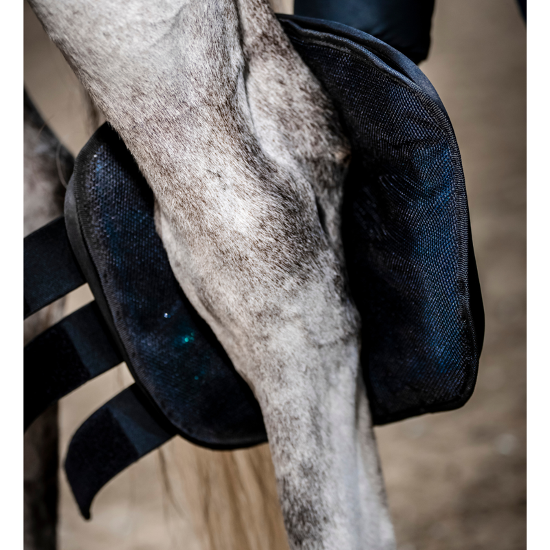 Horseware Ice Gel Hock Boots - L -Black/Black-3