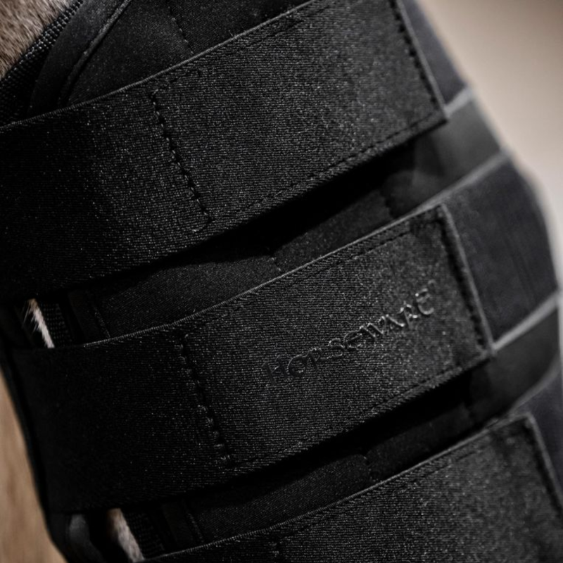 Horseware Ice Gel Hock Boots - L -Black/Black-2