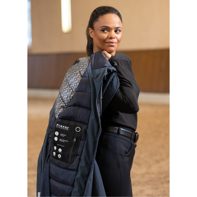 Pikeur Athleisure Ladies Raincoat - Graphite Blue-2