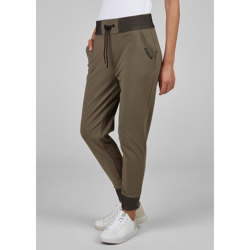 Pikeur Selection Ladies Jogger Pants - Slate Brown-2