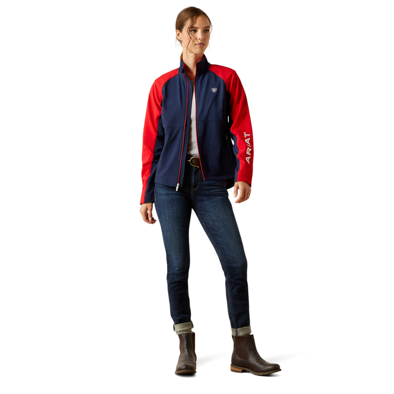Ariat Women's Team EQ Jacket - NavyT/Red-3
