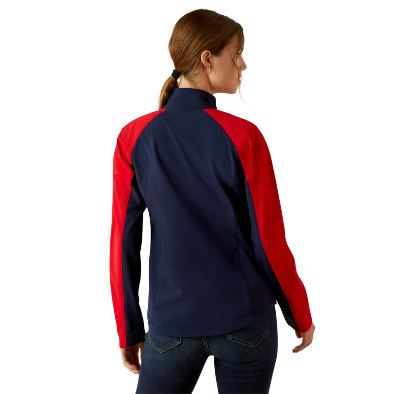 Ariat Women's Team EQ Jacket - NavyT/Red-1