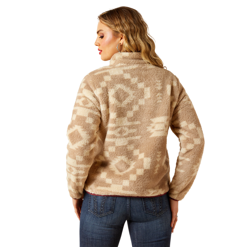 Ariat Women's Berber Snap Front Sweatshirt - Lone Ridge Print-3