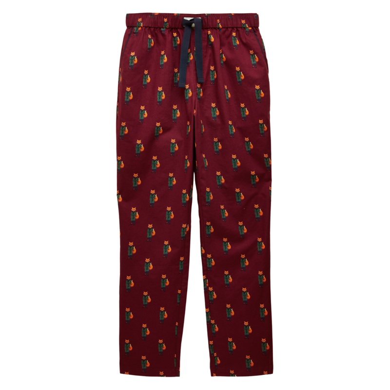 Joules Men's Dozer Pyjama Bottoms - Burgundy Red