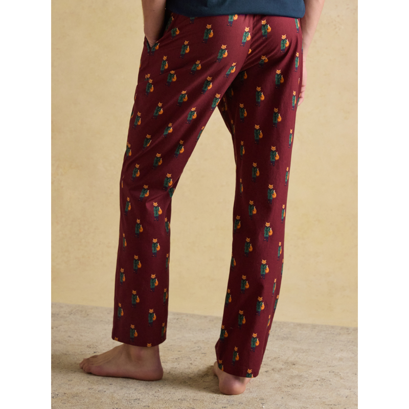 Joules Men's Dozer Pyjama Bottoms - Burgundy Red-2