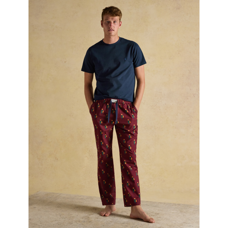 Joules Men's Dozer Pyjama Bottoms - Burgundy Red-6