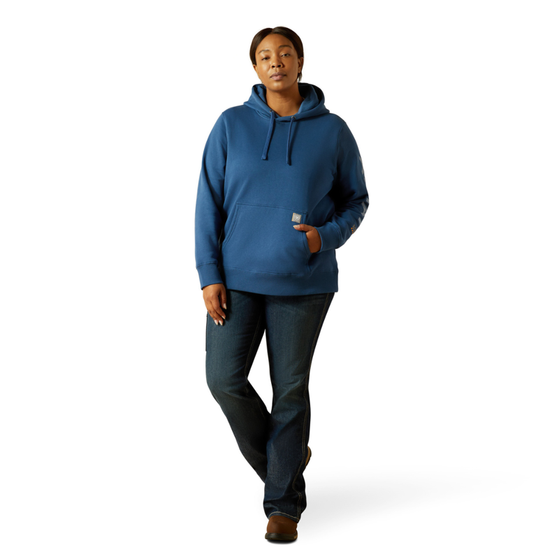 Ariat Women's Rebar Graphic Hoodie - Ensign Blue/Endless Sky-6