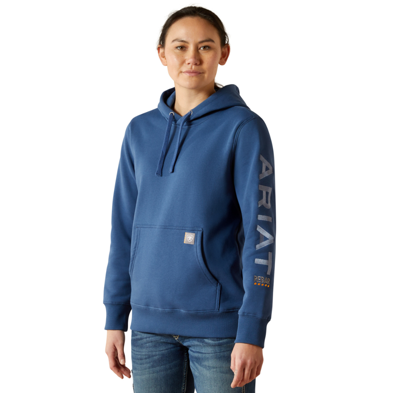 Ariat Women's Rebar Graphic Hoodie - Ensign Blue/Endless Sky-2