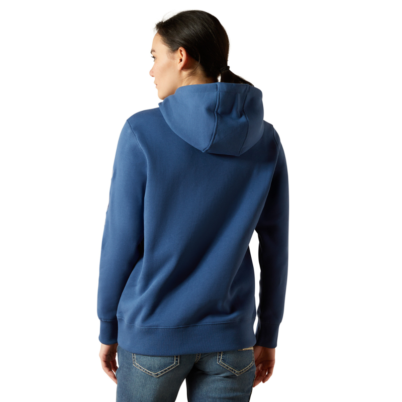 Ariat Women's Rebar Graphic Hoodie - Ensign Blue/Endless Sky-3