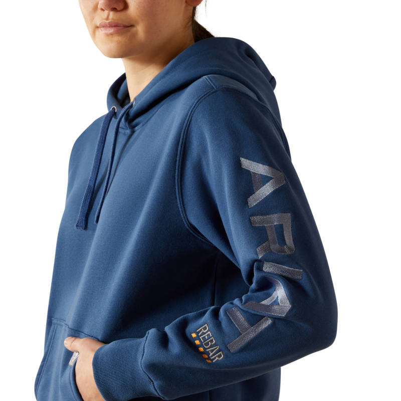 Ariat Women's Rebar Graphic Hoodie - Ensign Blue/Endless Sky-4