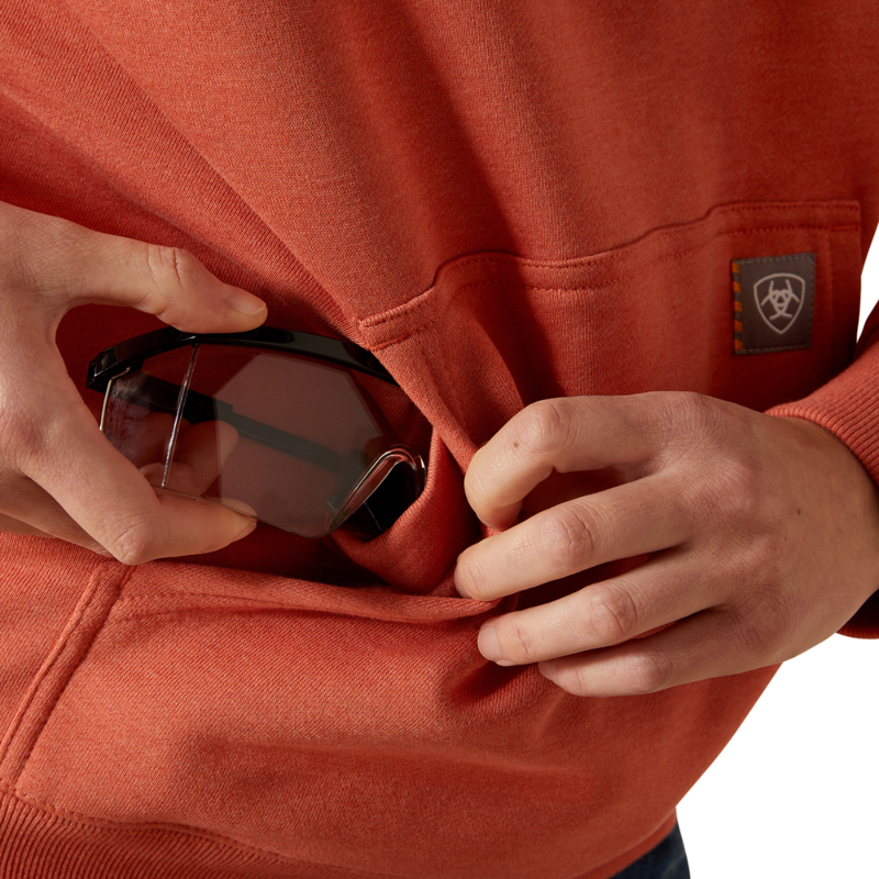 Ariat Women's Rebar Graphic Hoodie - Aragon Heather/Cameo-5