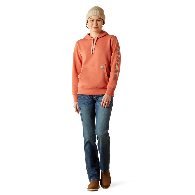 Ariat Women's Rebar Graphic Hoodie - Aragon Heather/Cameo-6