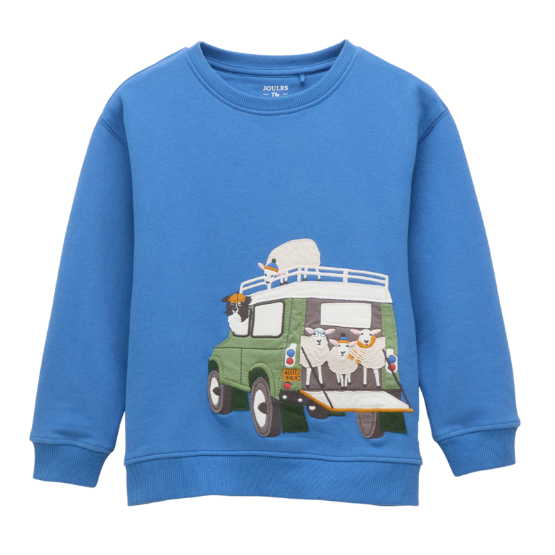 Joules Boys' Artwork Applique Sweatshirt - Blue