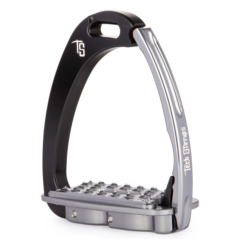 Tech Stirrups Venice Sloped M Medium Safety Stirrups - Black/Titanium