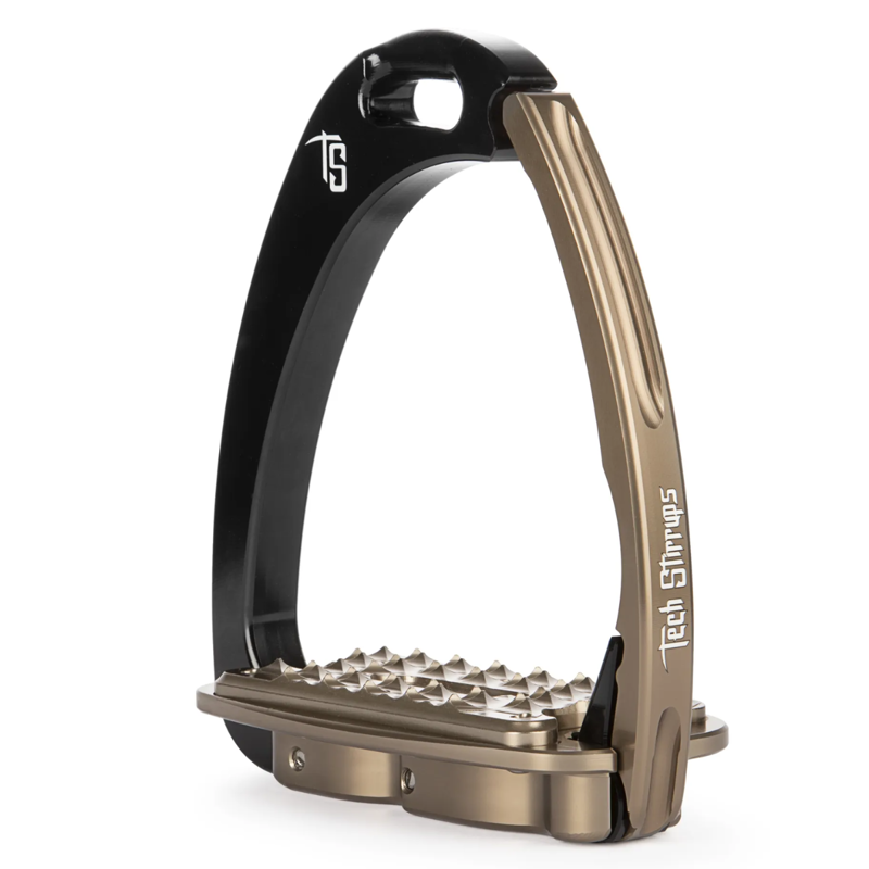 Tech Stirrups Venice Sloped M Medium Safety Stirrups - Black/Brown