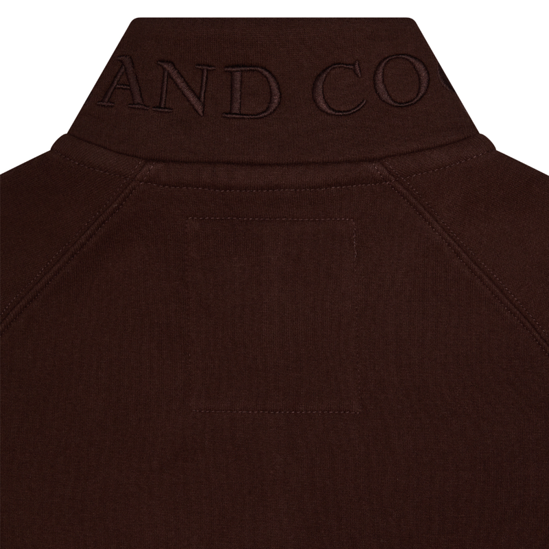 Holland Cooper Sporting Goods Zip Henley - Walnut-5