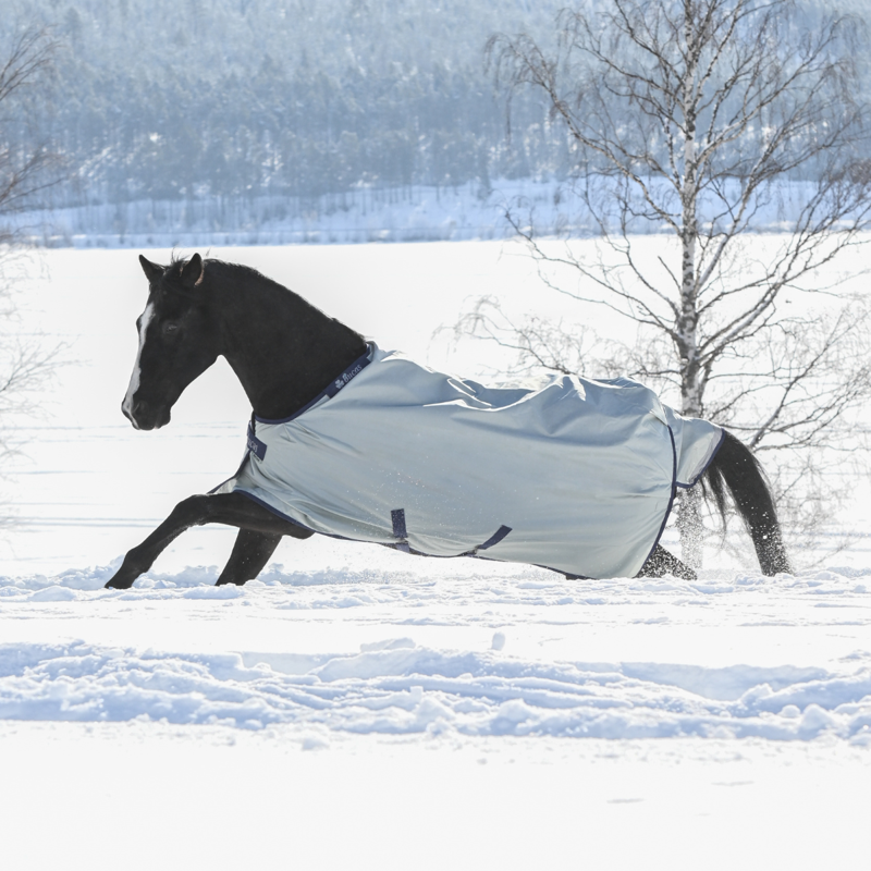 Bucas Power Medium Turnout Rug - Silver-1