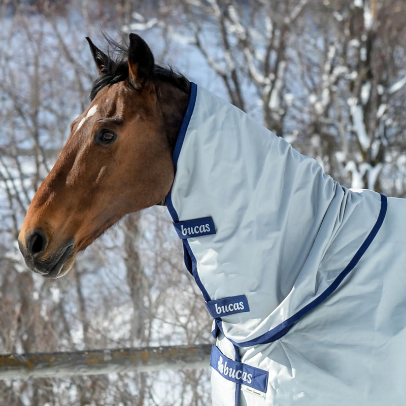 Bucas Power 300g Turnout Neck Cover - Silver-1