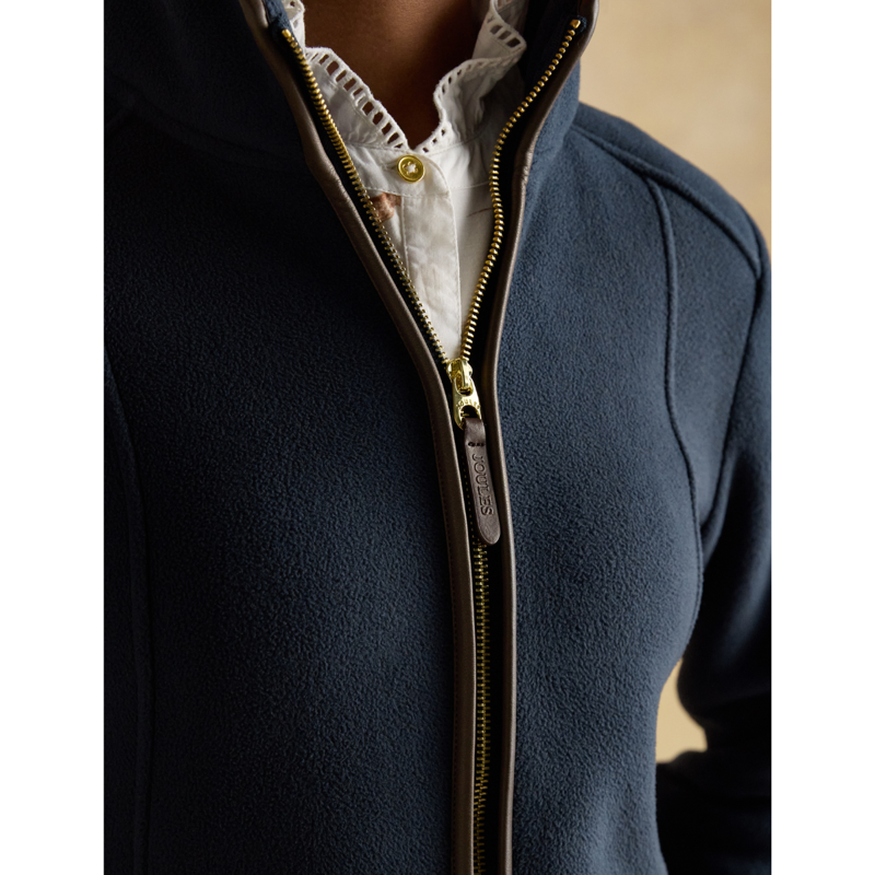 Joules Ladies Heritage Zip Through Fleece - Navy-5