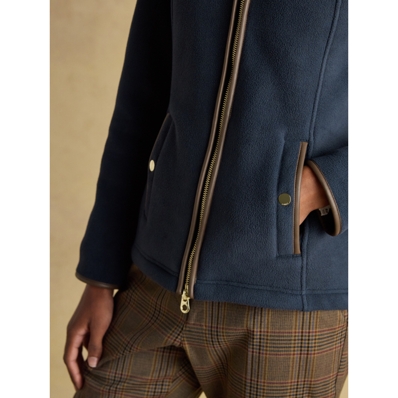 Joules Ladies Heritage Zip Through Fleece - Navy-4