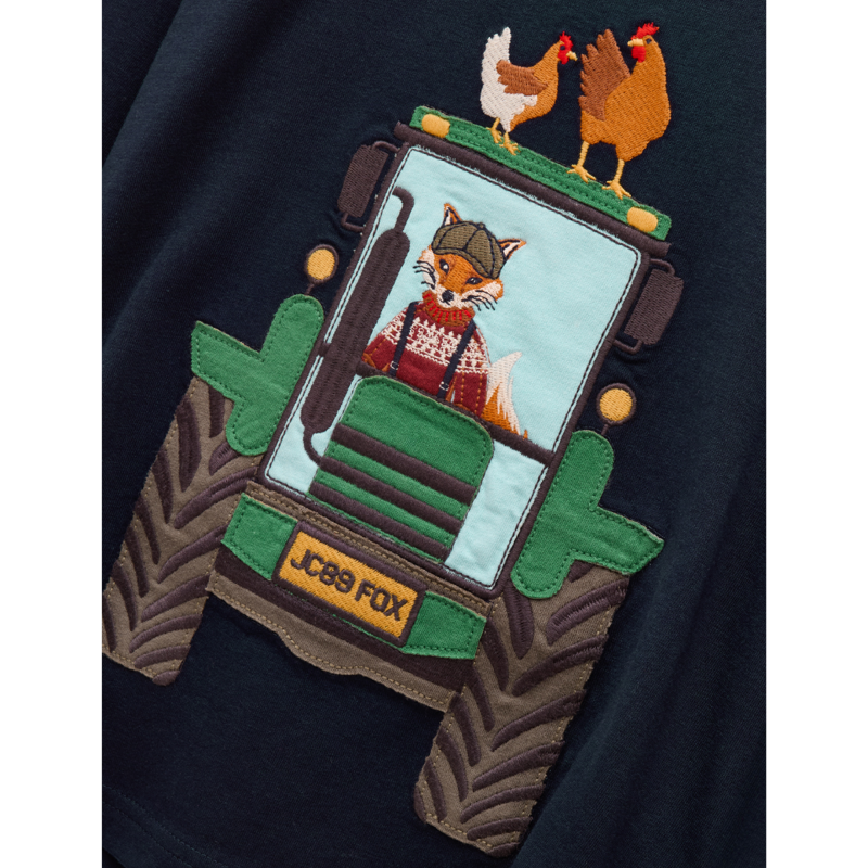 Joules Boys' Jack Applique Long Sleeve Top - Navy-3