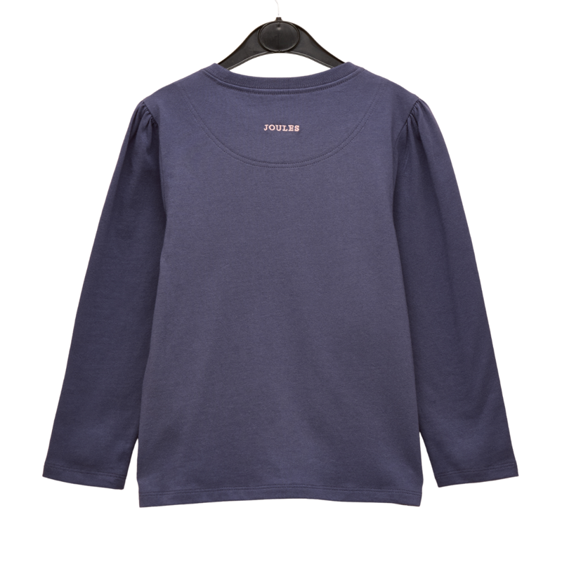 Joules Girls' Ava Applique Long Sleeve Top - Navy Blue-1